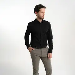 BASEMENT - Camisa Hombre Manga larga de Algodón