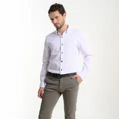 BASEMENT - Camisa Hombre Manga larga de Algodón