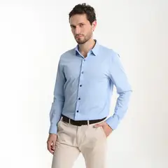 BASEMENT - Camisa Hombre Manga larga de Algodón