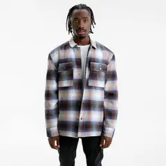 DENIMLAB - Chaqueta para Hombre de Cuadros de Algodón