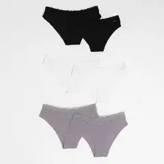 UNIVERSITY CLUB - Panty Pack de 6 con Encaje para Mujer
