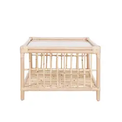 BASEMENT HOME - Mesa de Centro Moderna Forma Rectangular en Madera 30 x 40 x 60 cm