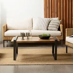 BASEMENT HOME - Mesa de Centro Moderna Rectangular en Melamina Gobi 110 x 110 x 46.5 cm - 0% Interés a 3, 6 o 12 Cuotas Pagando con tu CMR Banco Falabella