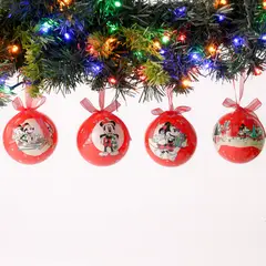 DISNEY - Bola de Navidad Disney: Mickey Set x4 7.5 cm