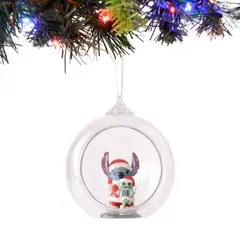 DISNEY - Bola de navidad transparente con Stitch 10 cm set