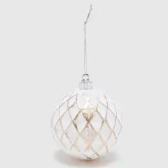 MICA - Bola de Navidad Blanca 8 cm