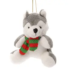 MICA - Adorno colgante lobo para arbol de navidad 10 cm