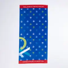 BENETTON - Toalla de playa infantil 360 g Logos 71 x 148 cm