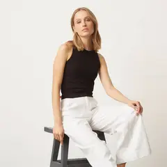 BASEMENT - Top esqueleto Mujer Sin mangas de Algodón