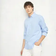 WOLF & HANK - Camisa Hombre Manga larga Slim de Algodón