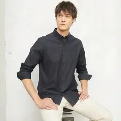 WOLF & HANK - Camisa Hombre Manga larga Slim de Algodón
