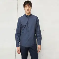 WOLF & HANK - Camisa Hombre Manga larga Slim de Algodón