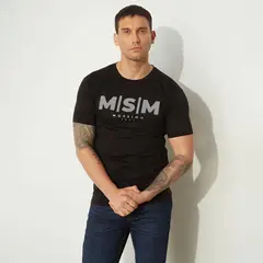MOSSIMO - Camiseta Hombre Manga Corta Con Logo de Algodón