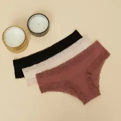 UNIVERSITY CLUB - Calzón Pack de 3 para Mujer