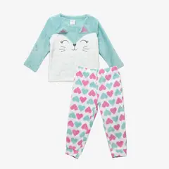 YAMP - Pijama para Niña 2 piezas con Estampado Cintura elásticada Manga larga