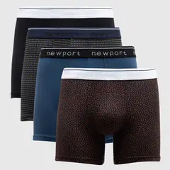 NEWBOAT - Boxers Hombre Pack de 4 de Algodón