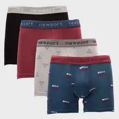 NEWBOAT - Boxers Hombre Pack de 4 de Algodón