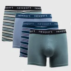 NEWBOAT - Boxers Hombre Pack de 4 de Algodón