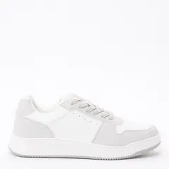 BEARCLIFF - Tenis para Hombre Moda Semi Formal Blanco Gris Allona