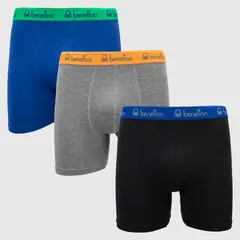BENETTON - Boxer Hombre Pack de 3 de Algodón