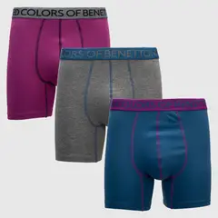 BENETTON - Boxer Hombre Pack de 3 de Algodón