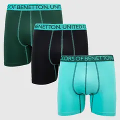 BENETTON - Boxer Hombre Pack de 3 de Algodón