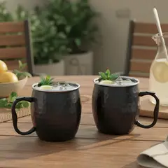 BASEMENT HOME - Copa de polipropileno Baso Hogar: para Moscow Mule 2 piezas