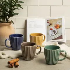 MICA - Mugs de Porcelana Set X4 468ml 9.9 x 10.3 cm