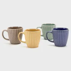 MICA - Mugs de Porcelana Set X4 468ml 9.9 x 10.3 cm