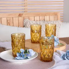 undefined - Vaso de vidrio alto Roberta Allen: 4 piezas