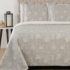 ROBERTA ALLEN - Cubrelecho Ovejero con exterior y relleno de 180 GSM Poliéster. Cubrelecho estapampado para Cama Doble,queen y king.