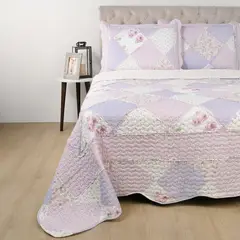 ROBERTA ALLEN - Cubrelecho Ovejero con exterior y relleno de 180 GSM Poliéster. Cubrelecho estampado para Cama Sencilla, doble,queen y king.