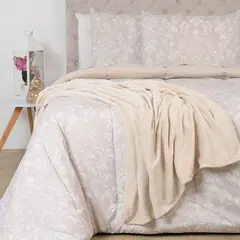 ROBERTA ALLEN - Juego de Cama: Edredón + Juego De Sábanas Janette Beige