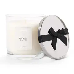 BASEMENT HOME - Vela aromática Lirio y Lotus Cera 10.5 x 10.7 cm