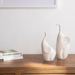 ROBERTA ALLEN - Adorno decorativo Elefantes 29.6 x 11.2 cm
