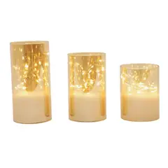 MICA - Velas sin aroma Vidrio 15 x 7,5 cm