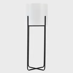 MICA - Macetera Pedestal Blanca Alta 60 X 20 X20 cm