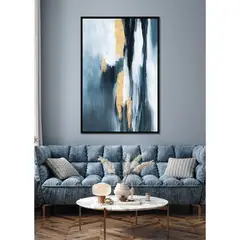 BASEMENT HOME - Cuadro Decorativo Abstracto Ocean Blue 122x82 cm