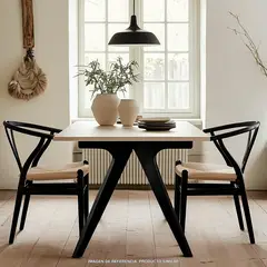 BASEMENT HOME - Set X2 Silla de Comedor en Poliseda Con Patas de Madera 56 x 53 x 78 cm - Mueble Kolding - 0% Interés a 3, 6 o 12 Cuotas Pagando con tu CMR Banco Falabella