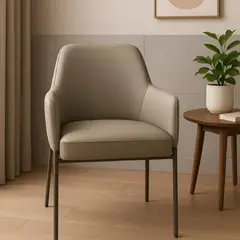 BASEMENT HOME - Silla de Comedor en Poliéster con Patas de Metal Milan 88 x 66 x 57 cm - 0% Interés a 3, 6 o 12 Cuotas Pagando con tu CMR Banco Falabella