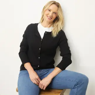 SOUTHLAND - Cardigan Mujer Trenzado Ajustado