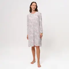 SOUTHLAND - Camisón Mujer Medio Manga larga de Algodón