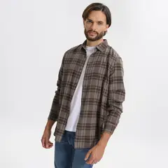 BASEMENT - Camisa para Hombre Manga larga Slim