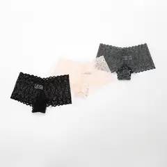 UNIVERSITY CLUB - Panty Clásico Pack de 3 de Encaje Mujer