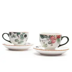 ROBERTA ALLEN - Tazas con plato Porcelana Fruits Setx2