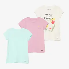 ELV - Camiseta Niña Pack de 3 unidades Manga corta