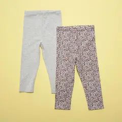 YAMP - Leggings Bebé niña Pack de 2 unidades Cintura elásticada Algodón