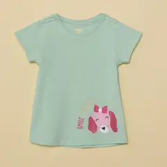 YAMP - Camiseta Niña con Estampado Manga corta Algodón