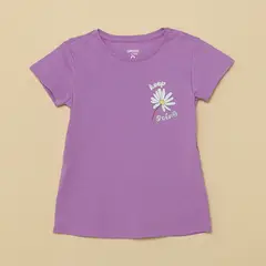 YAMP - Camiseta Niña con Estampado Manga corta Algodón
