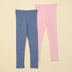YAMP - Leggings Niña Pack de 2 unidades Cintura elásticada Algodón